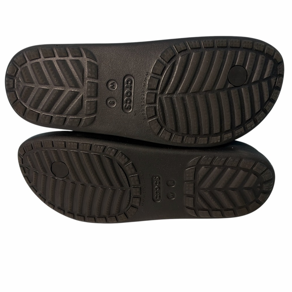 Women’s Crocs Sloane Black/Glitter Flip Flop Platform Sandals Sz 8 - Picture 6 of 9